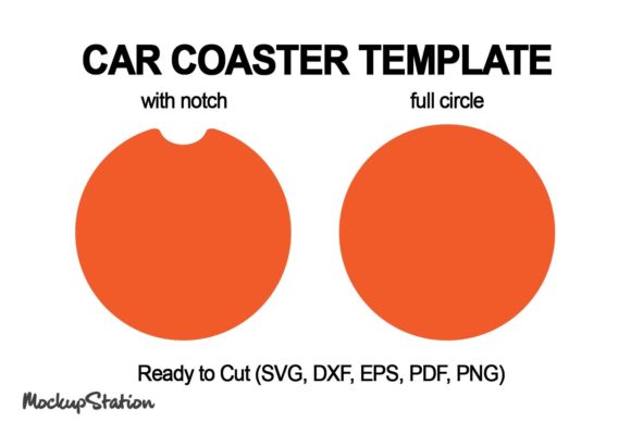 Car Coaster Template SVG for Crafts and Graphics Projects