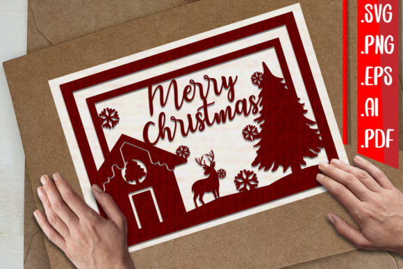 Christmas Greeting Cards 9 Svg Eps Png for Crafts and Graphics