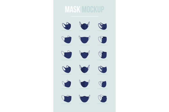 Coronavirus Face Mask Types Black Mockup - A Practical Graphic Asset Review