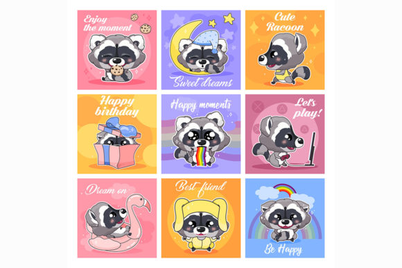 Cute Raccoon Kawaii Character Mockup Review