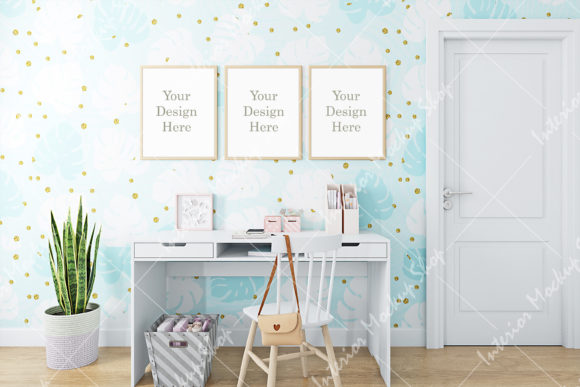 Frame Mockup, Kids Room Mockup - 250 for Graphic Design Projects