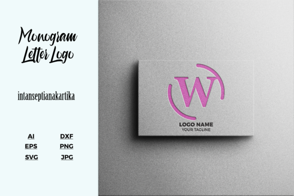 Logo Letter W Mockup Texture for Graphics and Logos