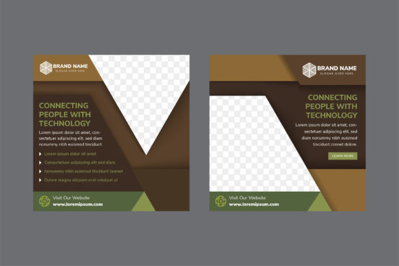 Square Banner Connecting People Graphics for Social Media Posts