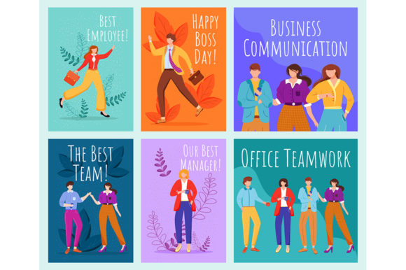 Teamwork Social Media Post Mockup Set - Graphic Templates for Creative Sellers