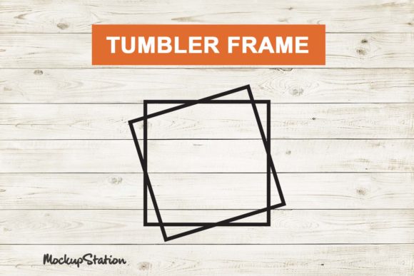 Tumbler Frame Template for Crafts and Graphics